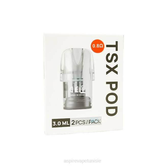 Aspire Tsx Pod 0,8 ohm (3,0 ml)/2 pièces par paquet (compatible avec cyber s et cyber x) - vape Aspire prix Tunisie BN4V233